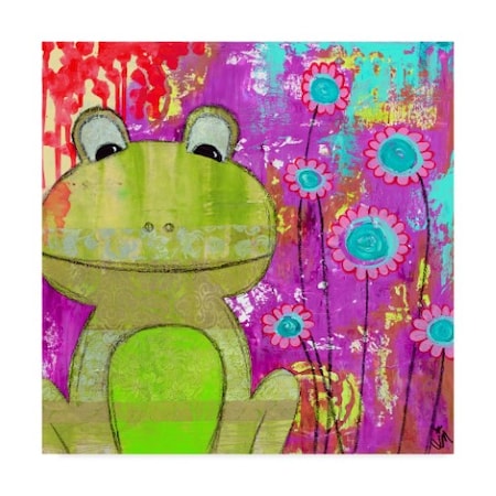 Jennifer Mccully 'Whimsical Frog' Canvas Art,35x35